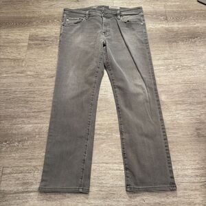 AG Adriano Goldschmied Jeans Mens 38 Gray Denim The Matchbox Slim Straight 38x29